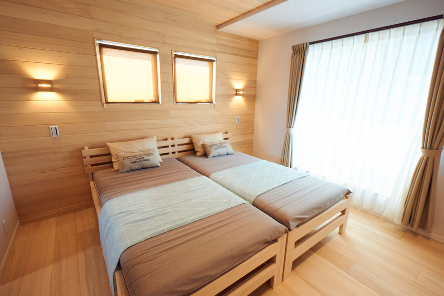 寝室 - もみの木ハウス - 施工事例